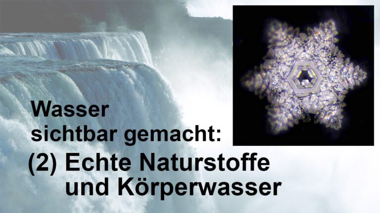 Echte Naturstoffe und Körperwasser - verblüffende Ergebnisse!